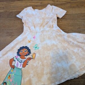 Disney Tan Dress with Colorful Character Design
